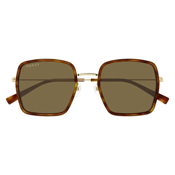 Gucci Square Sunglasses in Havana Gold Brown GG1848S-002 Sunnies - Picture 12 of 12
